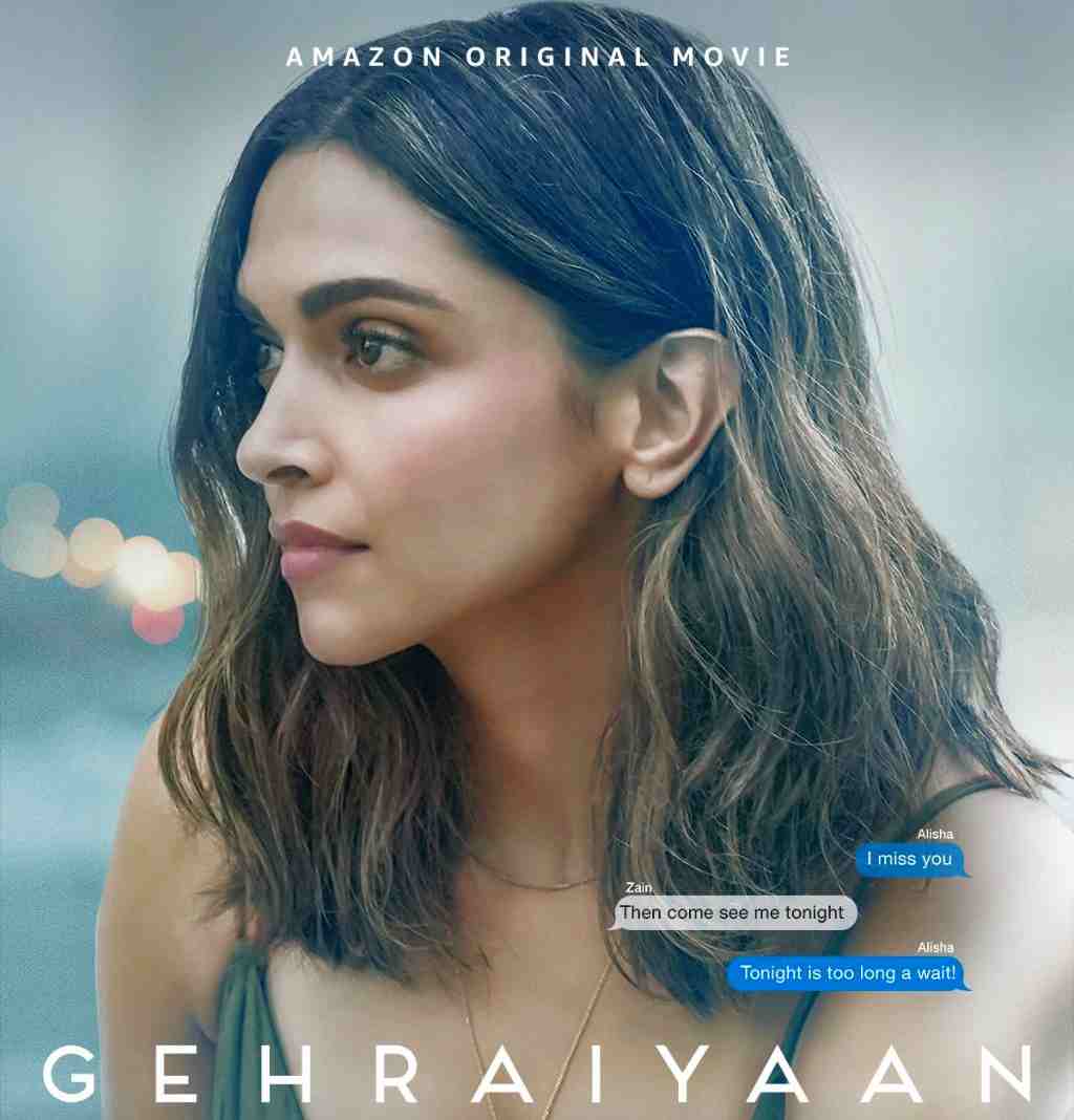 Poster of Amazon Original Movie 'Gehraiyaan' starring Deepika Padukone, Directed by Shakun Batra, has been released on her birthday